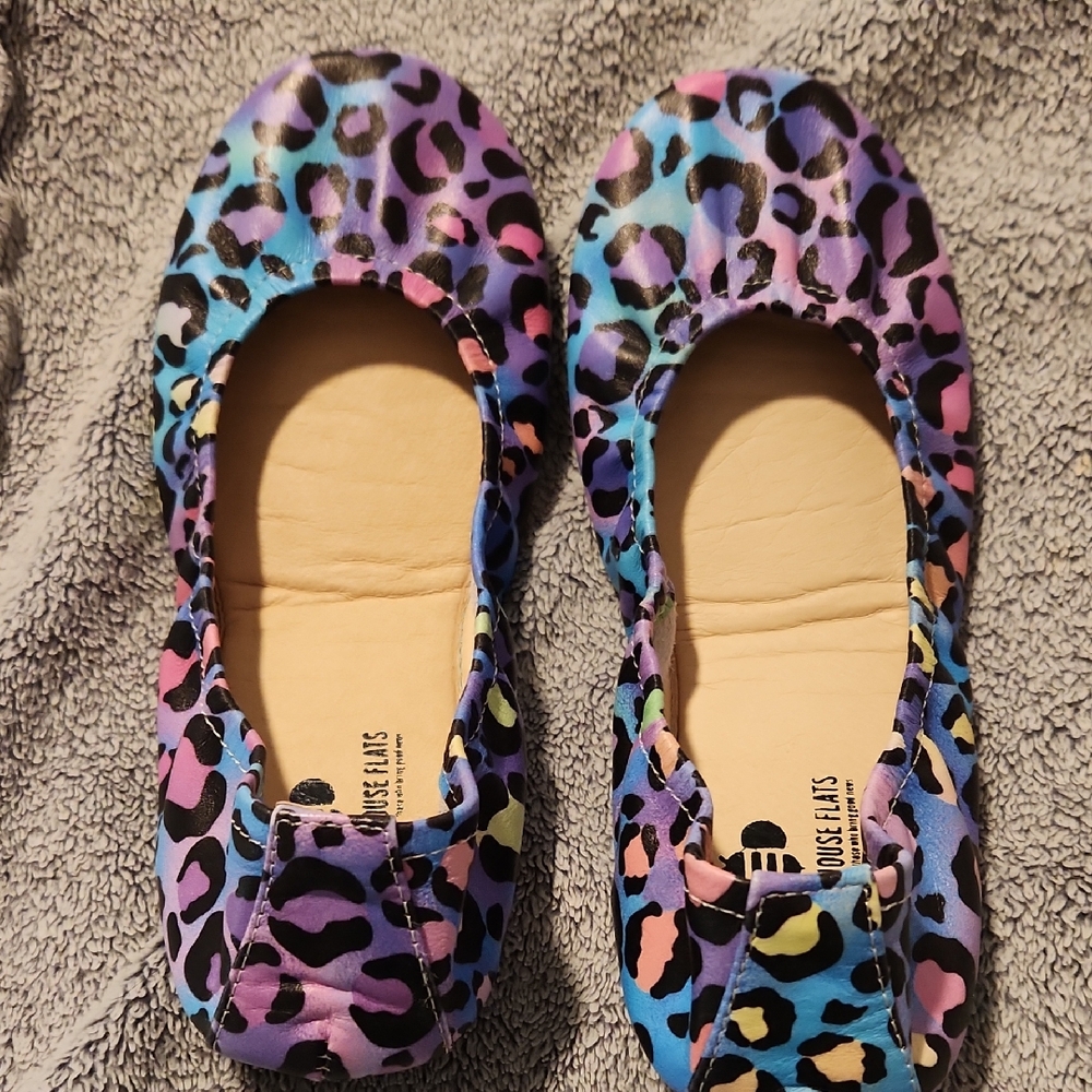 Colorful Leopard Print Women's Flats